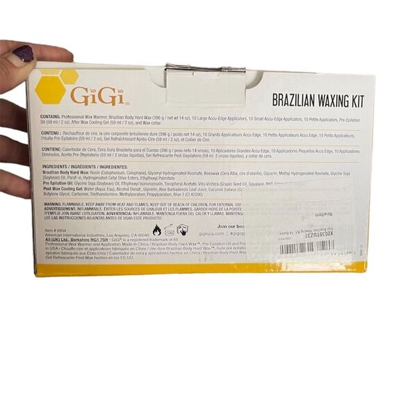 GiGi Brazilian Waxing Kit for Bikini, Legs, Underarms, Upper Lip - 1 Pack - Picture 3 of 3